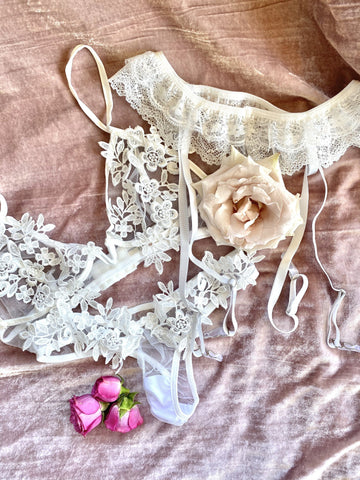 Sexy Bra And Panty Sexy Sets,Eyelash Lace Two Piece Sheer Lingerie Set C  Pink S